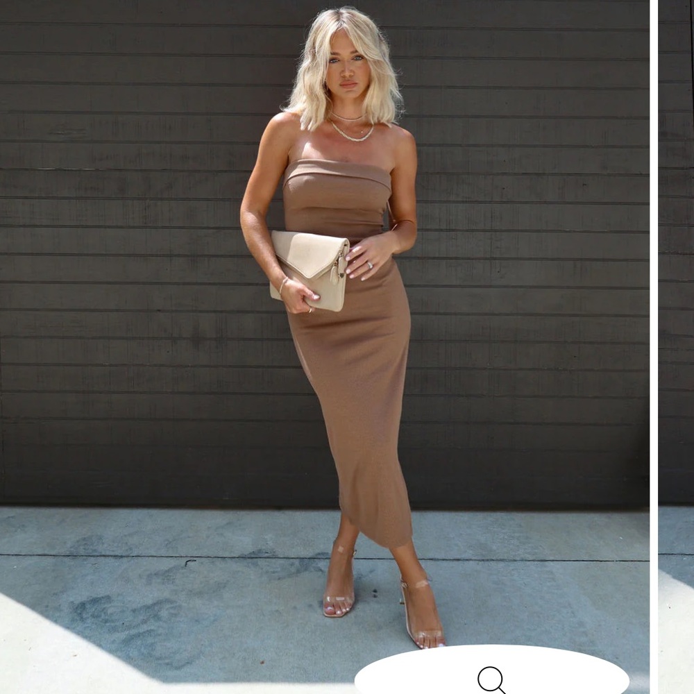 Vici strapless midi dress